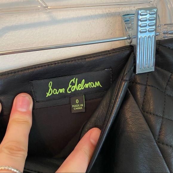 SAM EDELMAN leather mini skirt - Picture 4 of 5